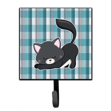 Carolines Treasures Little Black Cat Kitten Leash or Key Holder BB6881SH4